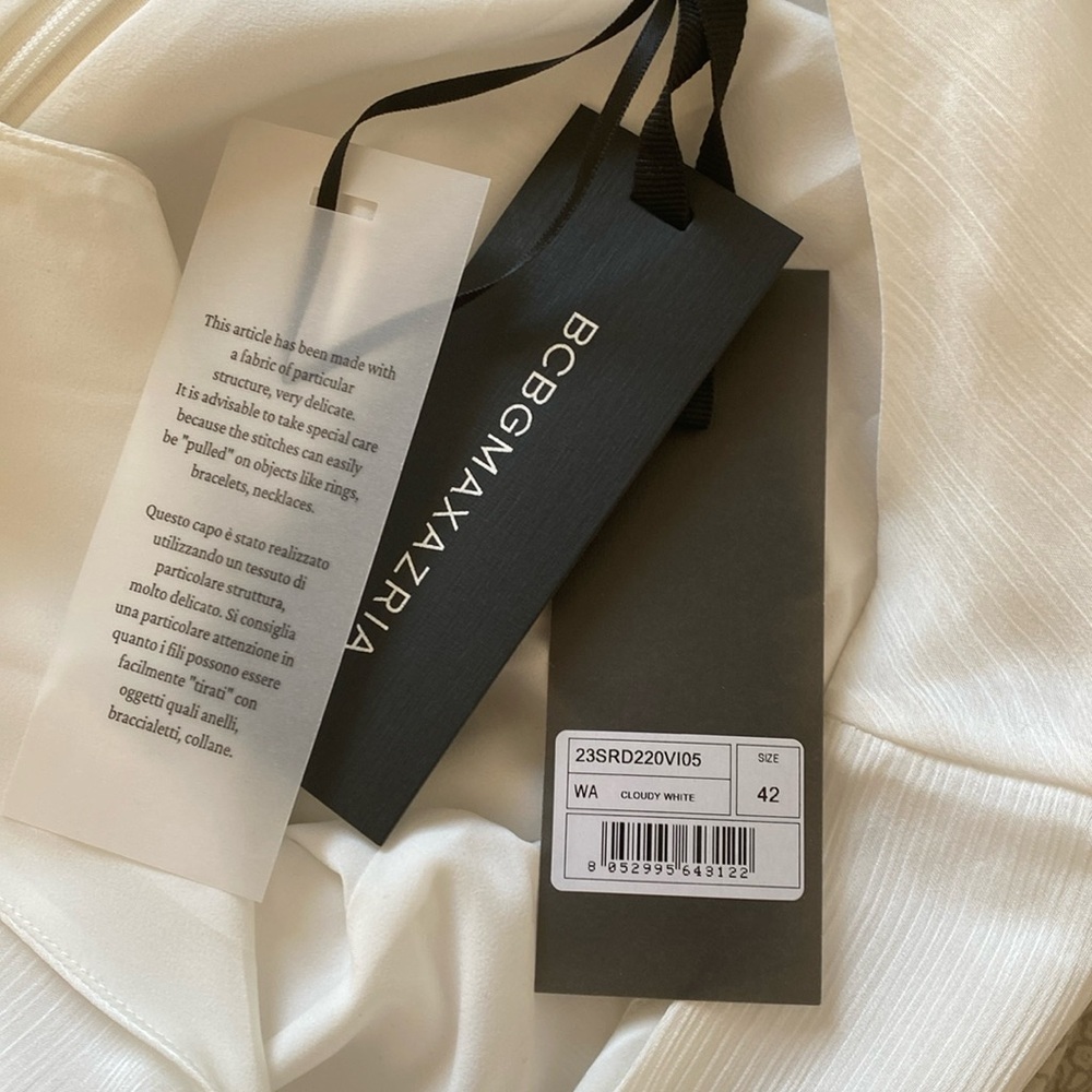 NWT BCBGMaxAzria Ruched Drop Waist Midi Dress - Picture 12 of 12